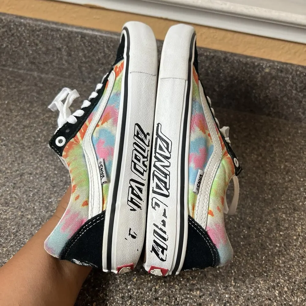 Vans PRO Santa Cruz Suede/Canvas Multicolor Mens Sz 7.5 Skater Shoes Lace Up Low